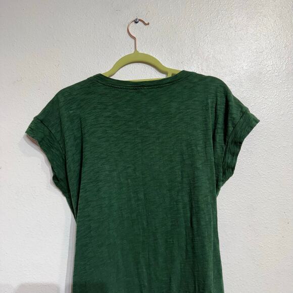J. Crew Green Short Sleeve Tie Waist T Shirt Dress Sz M - Picture 7 of 11